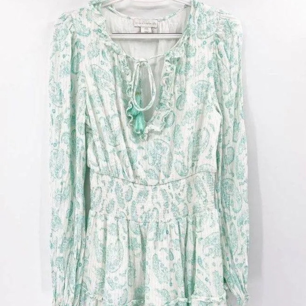 House of Harlow 1960 Boho Peasant Paisley Dress XS